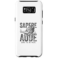 Galaxy S8+ Stoic Philosophy Gray With Translation Stoicism Sapere Aude Case
