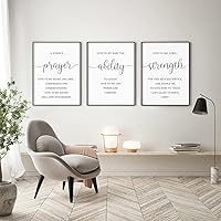 3 Pieces Nurse's Prayer Poster Print Give To My Heart Oh Lord Canvas Painting Bible Verse Wall Art for Hospital Prayer Room Decor Nurse Gift With Inner Frame