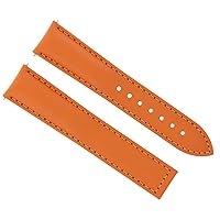 Ewatchparts LEATHER BAND STRAP CLASP BUCKLE COMPATIBLE WITH 20MM OMEGA SEAMASTER PLANET OCEAN ORANGE