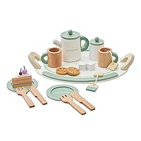 Teamson Kids Little Chef Frankfurt 20-pc. Wooden Play Kitchen Tea Party Accessory Set with Pretend Food and Cups