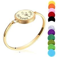 30mm Aromatherapy/Essential Oil Diffuser Locket Bracelet with 12 Color Pads