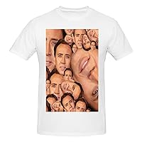 Nic-olas Cage T-Shirt,Men's Cotton Short Sleeve T-Shirts, Fashion Breathable Tops Tee