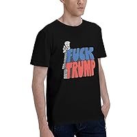 Fuck Trump Anti Trump T-Shirt Mens Short Sleeve Tops Cotton Fashions T Shirt