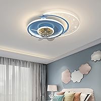 Mute Ceilifan with Lightiled Light,Modern Ceililights,with Remote Control and App,Dimmiceilingp with Fan for Liviroom Bedroom Office/White/45Cm / 45W