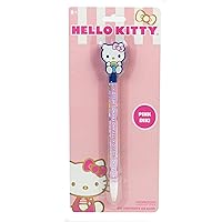 Official Sanrio Hello Kitty & Friends Novelty Pen, Vibrant Pink Ink, Cute Hello Kitty Pen With Topper, Kawaii School Supplies, Hello Kitty Merch, Fun Office Supplies, Sanrio Pens, Kawaii Stationery