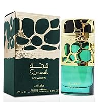 Lattafa Perfumes Qimmah for Women EDP (Eau De Parfum) - 100ML (3.4 oz) |Featuring notes: Cedar, Oudh, Myrrh, Amber, Lavender I