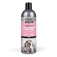 GNC Ultra Medicated Hypo-Allergenic Shampoo 16oz | Medicated Relief Shampoo for Dogs Hypoallergenic Sensitive Skin | GNC Shampoo for Dogs with Sensitive Skin & Allergies | Fragrance-Free Dog Shampoo