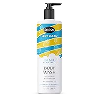 ShiKai Very Clean Body Wash (Island Coconut, 12 oz) | Hydrating Gel Cleanser for Dry Skin | With Niacinamide, Oat Protein, Vitamins C & E