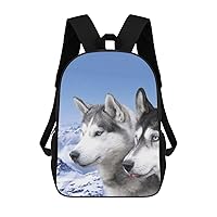 Siberian Huskies Durable Adjustable Backpack Casual Travel Hiking Laptop Bag Gift for Men & Women