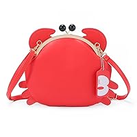 Women's Crab Shape Handbag Coin Purse Crossbody Bag Cute Animal Shape Satchel Handbag