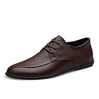 Men's Suede Oxfords Brogue Wingtips Lace Up Style Burnished Toe Shoe Slip Resistant Business
