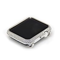 Rhinestone Crystal Diamond Bezel case Platinum Bling Exquisite Handcraft Encrusted Cover Compatible Apple Watch 42mm Series 3 2 1