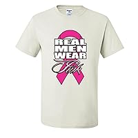 Real Men Wear Pink Breast Cancer Awareness Graphic Mens T-Shirts