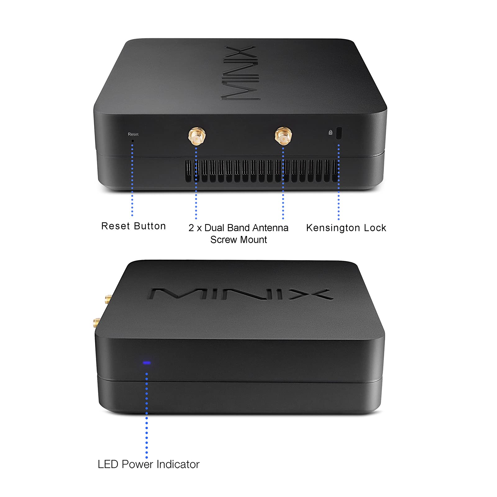 MINIX NGC-5, 8GB/256GB M.2 NVMe SSD Mini Computer, Triple 4K @ 60Hz Display/HDMI 2.0/ USB-C/DP/2xGigabit Ethernet/4USB 3.1. Support 4G LTE, SSD (SATA), Auto Power On. （ i5-8279U/Windows 10 Pro