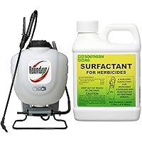 190327 No Leak Pump Backpack Sprayer for Herbicides, Weed Killers, and Insecticides White 4 Gallon & Southern Ag Surfactant for Herbicides Non-Ionic, 16oz, 1 Pint