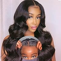 Wear and Go Glueless Wigs Human Hair Pre Plucked Body Wave Lace Front Wigs for Beginners Upgraded No Glue Pre Cut HD 4x4 Lace Closure Wigs for Black Women 18 Inch