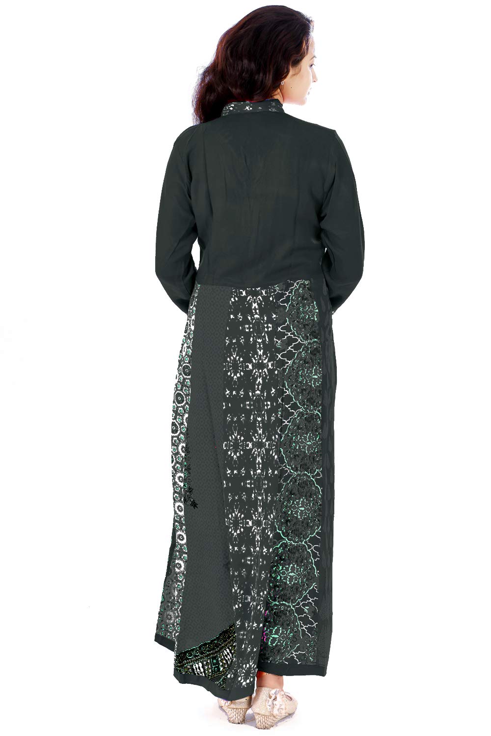 lakkar haveli Indian 100% Cotton Black Color Dress Women Fashion Long Plus Size