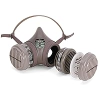 8000 Series Pre-Assembled Half Mask Respirator for Water-Based Paint Spray/Pesticide, Medium