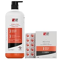 DS Laboratories Revita Shampoo & Revita Tablets, Hair Thickening Shampoo & Hair Vitamins for Thicker Hair Growth, DHT Blocker & Biotin Shampoo, Hair Thickening Products for Men & Women, Hair Growth