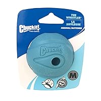 Chuckit! The Whistler Ball Dog Toy, Medium (2.5 Inch Diameter) for Dogs 20-60 lbs, Pack of 1