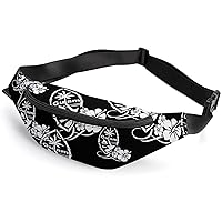 Guam Hibiscus Waist Fanny Packs for Men Women Sports Belt Bag Crossbody Print Design