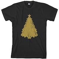 Threadrock Men's Gold Christmas Tree T-Shirt