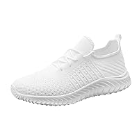 Sneakers for Men Fashion Summer Men Sneakers Mesh Breathable Comfort Flat Lace Casual Mens Work Sneakers Wide