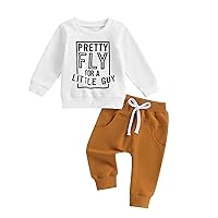 VISGOGO Baby Boy Clothes 3 6 Months,Toddler Hooded Outfits 12 18M Sweater Sweatpants Fall Winter Infant Clothing