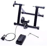 BalanceFrom Bike Trainer Stand Steel Bicycle Exercise Magnetic Stand with Front Wheel Riser Block