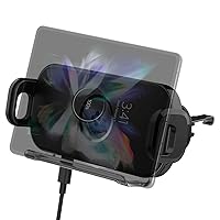 Spigen OneTap Smartlock [Auto-Clamping] Wireless Car Charger Designed for Galaxy Z Fold 5, 4, & 3 Airvent