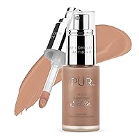 PÜR Beauty 4-in-1 Love Your Selfie Longwear Foundation & Concealer Full Coverage Liquid Foundation, Hydrating Formula, Cruelty Free