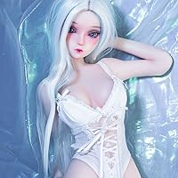 Junying Ice Plum 1/5 Female Seamless Action Figures Full Silicone Material, Jydoll 60cm Flexible Female Figure Dolls for Cosplay/Photography/Arts (Wig)