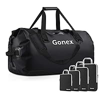 Gonex 60L 80L Large Waterproof Duffle with Packing Cubes