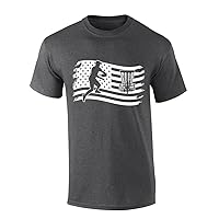 Mens Disc Golf Tshirt American Flag Disc Golf Short Sleeve T-Shirt