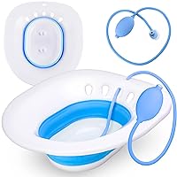 Sitz Bath for Toilet Seat - Soothes Hemorrhoids & Perineum, Postpartum Care - Yoni Steam Seat for Toilet - Collapsible, Easy to Store, Pregnancy Must Haves & Postpartum Essentials