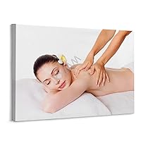 IRollo Massage Body Spa Treatment Poster Beauty Salon Wellness Poster (1) Canvas Painting Wall Art Poster for Bedroom Living Room Decor 32x24inch(80x60cm) Frame-Style