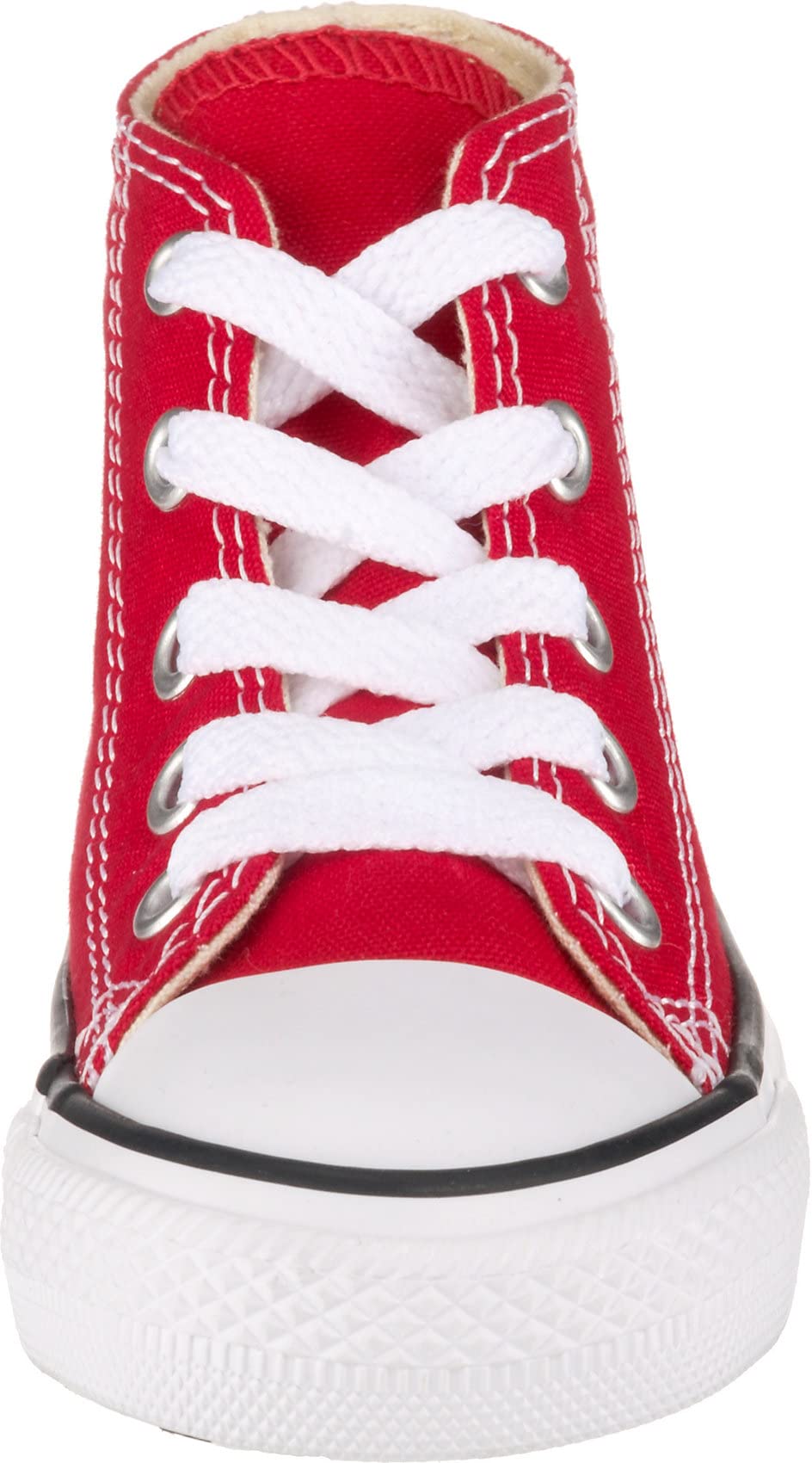 Converse Kids' Chuck Taylor All Star Canvas High Top Sneaker, red, 5 M US Toddler