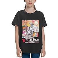 Anime Beastars Girl's Cute Summer Short Sleeve T Shirts Crewneck Loose Novelty Casual Tops Blouse