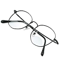 VisionGlobal Bifocal Reading Glasses Blue Light Blocking for Men and Women, Stylish Retro Square (Black, 2.00 Magnification)