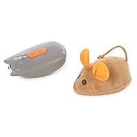 SmartyKat Race 'N Chase Electronic Motion Remote Controlled Mouse Cat Toy, Battery Powered - Gray/Orange, One Size