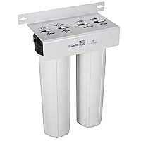 HMF2SdgC Whole House Water Filter, 4-layer sediment filter 25 to 1 micron, Radial Flow Carbon 20gpm, 1” NPT ports, Patented heavy steel bracket fits 16” wall studs, Pressure Performance