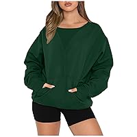 Oversized Sweatshirts For Women Crewneck Fleece Pullover Sweaters Long Sleeve Tops Fall Fashion Teen Girls Clothes 2023