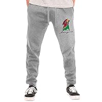 Soda Stereo Long Sweatpants Men's Casual Fashion Sport Long Pants Drawstring Trousers with Pockets