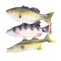 3pcs Simulated Fish Model, Lifelike Pretend Play Fish Set for Kitchen Decoration Home Decoration Store Party Display Kids Teaching Learning Toy Tools Photography Props