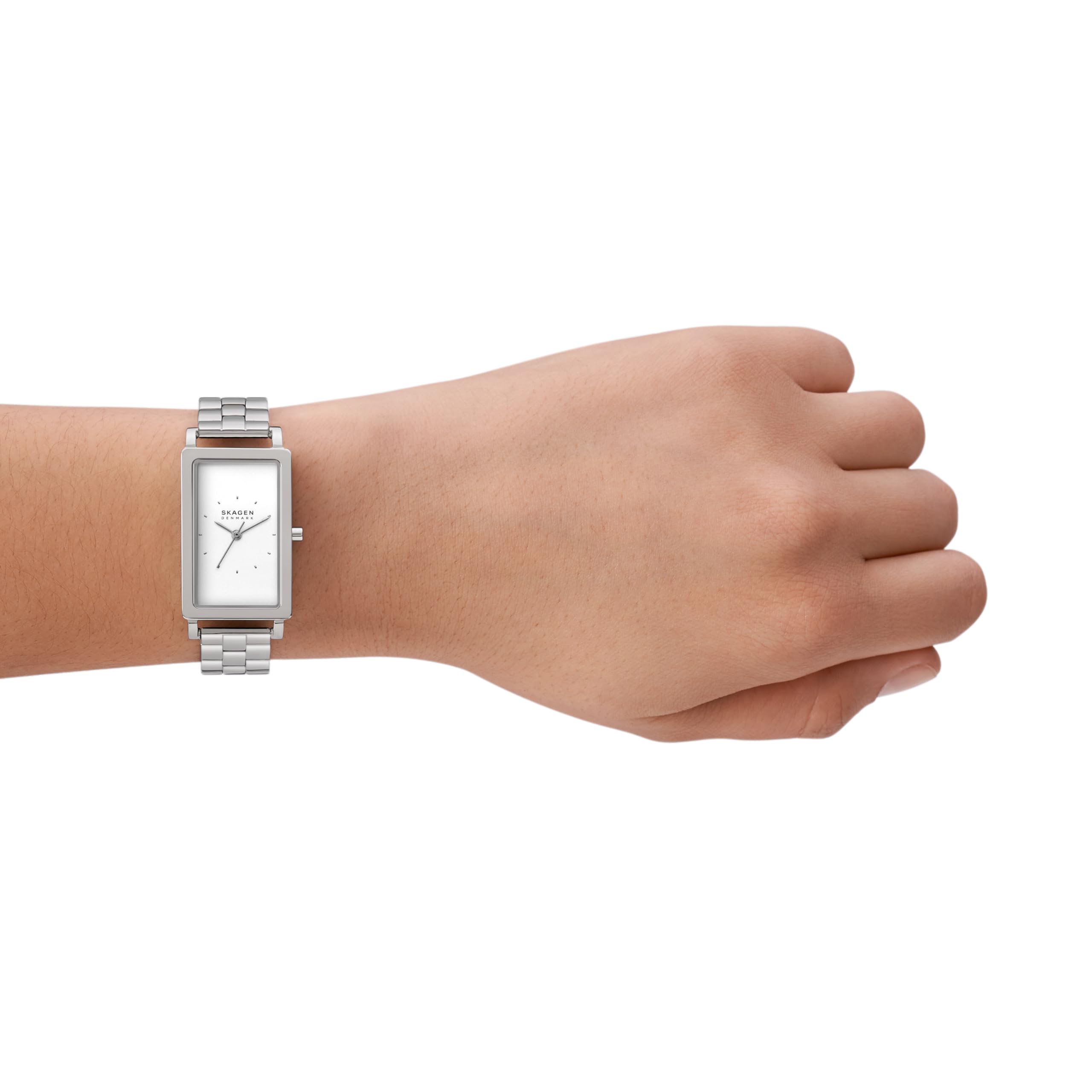 Skagen Women's Hagen Rectangle Silver Stainless Steel Bracelet Watch (Model: SKW3130)