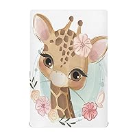 Cute Animal Giraffe Crib Sheets for Boys Girls Pack and Play Sheets Breathable Mini Crib Sheets Fitted Crib Sheet for Standard Crib and Toddler Mattresses Baby Crib Sheets for Baby Girl Boy, 52x28IN