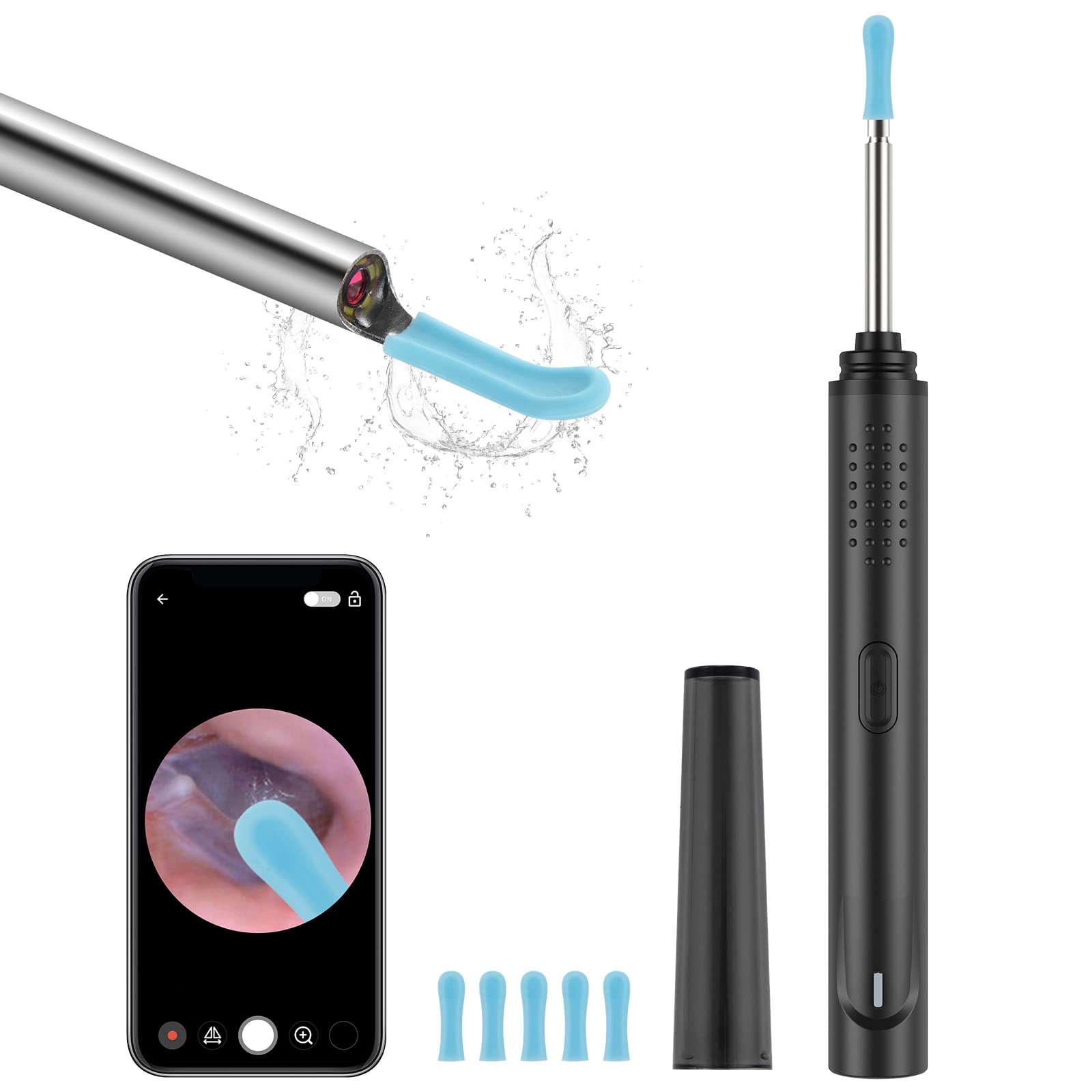 LESIBO Ear Wax Removal Kit with Camera,Ear Cleaning Kit for iPhone,Ear Cleaner Earwax Removal Kit,Ear Scope Otoscope with Light,Earwax Removal Tools for Adults and Baby,Earwax Remover Ear Pick System…