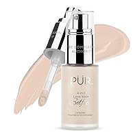 PÜR Beauty 4-in-1 Love Your Selfie Longwear Foundation & Concealer, Full Coverage Liquid Foundation, Hydrating Formula, Cruelty Free, LN4