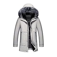Down Jacket Men Mid-Length Winter Jackets Warm Thickened Coats Mens Coat Hooded Collar