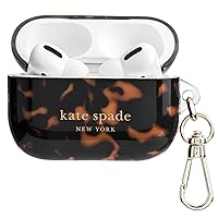 Kate Spade New York AirPods Pro Protective Case with Keychain Ring - Tortoise, Compatible with AirPods Pro 2nd / 1st Generation